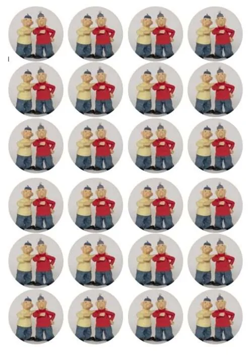 Eetbare cupcakeprint buurman & buurman 2 - 24 cupcake rondjes