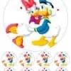 Eetbare taartprint donald & katrien 18cm + 8 cupcake rondjes bij cake, bake & love 1