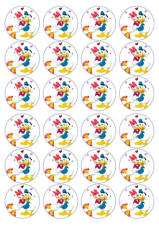 Eetbare cupcakeprint donald & katrien - 24 cupcake rondjes bij cake, bake & love 5 Eetbare cupcakeprint donald & katrien - 24 cupcake rondjes