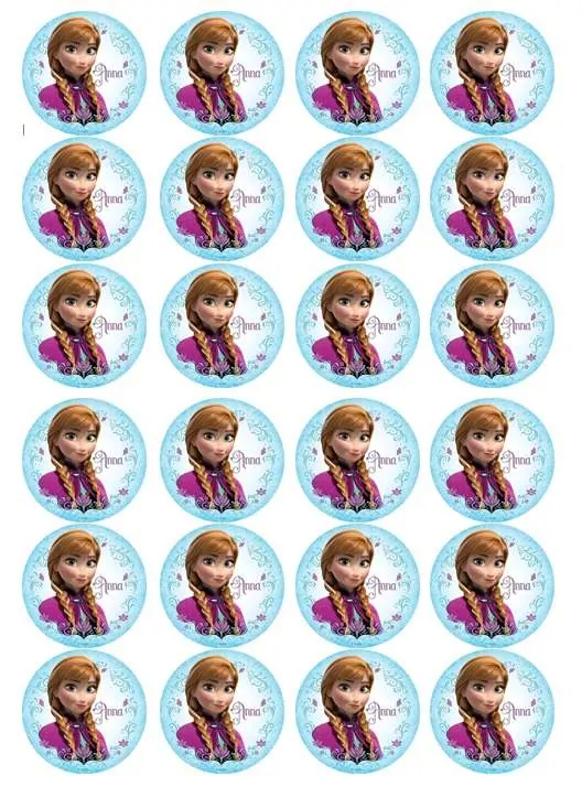 Eetbare cupcakeprint frozen anna - 24 cupcake rondjes bij cake, bake & love 5 Eetbare cupcakeprint frozen anna - 24 cupcake rondjes
