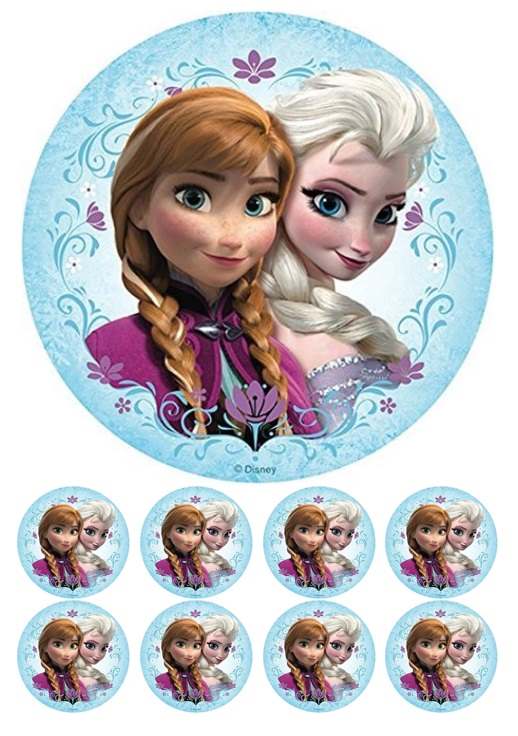 Bestel Frozen Elsa Anna 3 18 cm + 8 cupcakes voor € 5,95