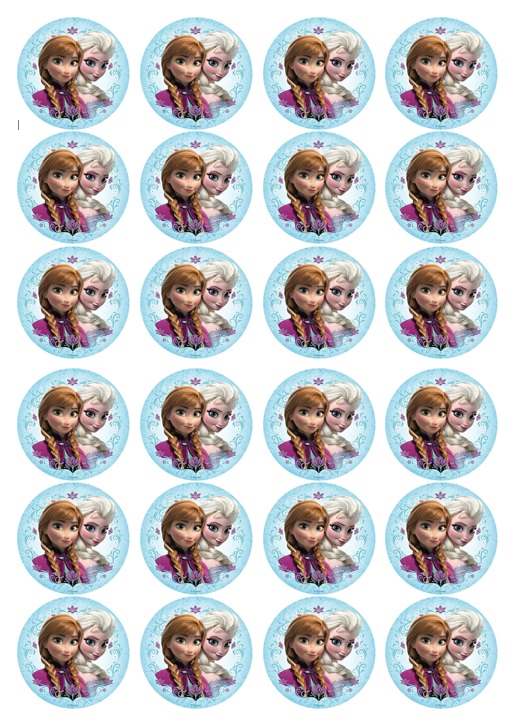 Bestel Frozen & Anna 24 cupcakes voor 5,95