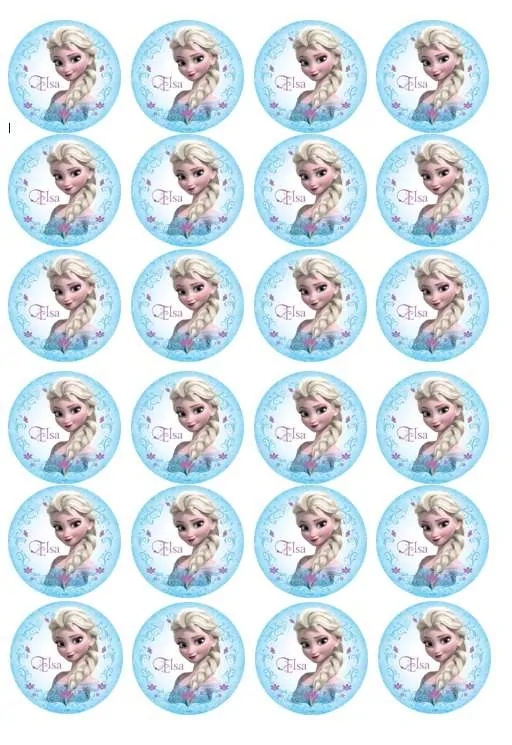 Eetbare cupcakeprint frozen elsa 3 - 24 cupcake rondjes bij cake, bake & love 5 Eetbare cupcakeprint frozen elsa 3 - 24 cupcake rondjes