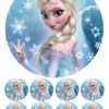 Eetbare taartprint frozen elsa 4 - 18 cm rond + 8 cupcake rondjes bij cake, bake & love 3
