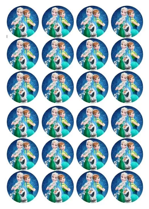 Eetbare cupcakeprint frozen fever - 24 cupcake rondjes bij cake, bake & love 5 Eetbare cupcakeprint frozen fever - 24 cupcake rondjes