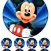Eetbare taartprint mickey mouse 2 - 18 cm rond + 8 cupcake rondjes bij cake, bake & love 3