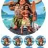 Eetbare taartprint moana 1 - 18 cm rond + 8 cupcake rondjes bij cake, bake & love 3