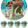 Eetbare taartprint moana 2 - 18 cm rond + 8 cupcake rondjes bij cake, bake & love 1