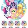 Eetbare taartprint my little pony 1 - 18 cm rond + 8 cupcake rondjes bij cake, bake & love 3