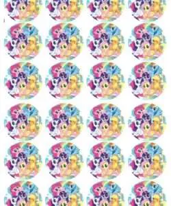 Eetbare Cupcakeprint My Little Pony 1 - 24 cupcake rondjes
