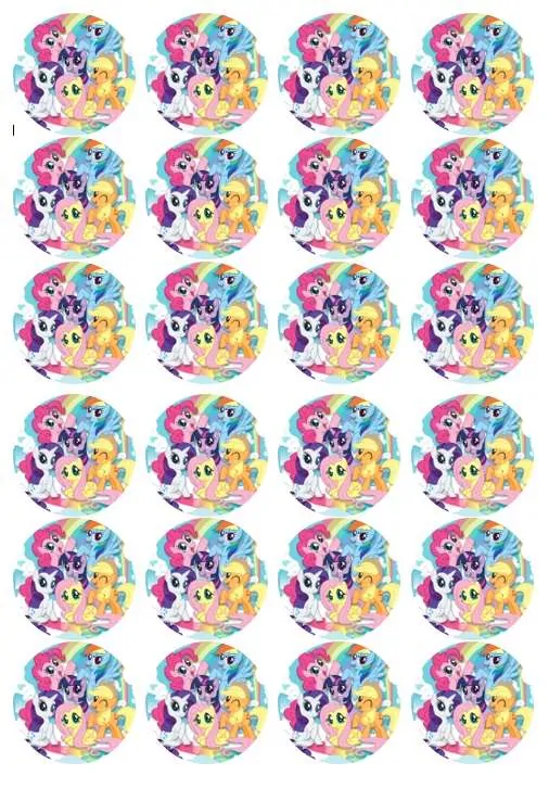 Eetbare cupcakeprint my little pony 1 - 24 cupcake rondjes bij cake, bake & love 5 Eetbare cupcakeprint my little pony 1 - 24 cupcake rondjes