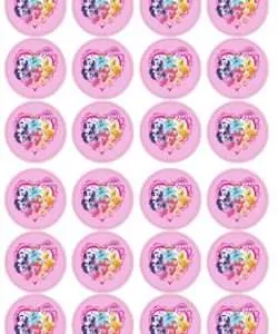 Eetbare Cupcakeprint My Little Pony 2 - 24 cupcake rondjes