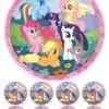Eetbare taartprint my little pony 3 - 18 cm rond + 8 cupcake rondjes bij cake, bake & love 1