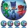 Eetbare taartprint pj masks - 18 cm rond + 8 cupcake rondjes bij cake, bake & love 3