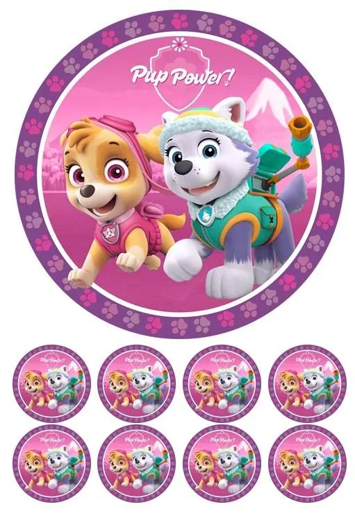 Eetbare taartprint paw patrol skye 1 - 18 cm rond + 8 cupcake rondjes bij cake, bake & love 5 Eetbare taartprint paw patrol skye 1 - 18 cm rond + 8 cupcake rondjes