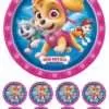 Eetbare taartprint paw patrol skye 2 - 18 cm rond + 8 cupcake rondjes bij cake, bake & love 3