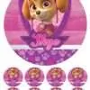 Eetbare taartprint paw patrol skye 3 - 18 cm rond + 8 cupcake rondjes bij cake, bake & love 3