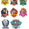 Eetbare taartprint paw patrol schildjes 7 cm hoog + logo bij cake, bake & love 1