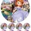 Eetbare taartprint prinses sofia 1 - 18 cm rond + 8 cupcake rondjes bij cake, bake & love 1