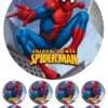 Eetbare taartprint spiderman 1 - 18 cm rond + 8 cupcake rondjes bij cake, bake & love 1