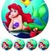Eetbare taartprint the little mermaid 1 - 18 cm rond+ 8 cupcake rondjes bij cake, bake & love 1