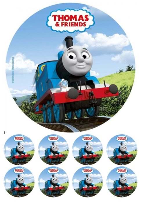 Bestel Eetbare Taartprint Thomas De Trein 18 Cm Rond 8 Cupcake Rondjes Voor Slechts 5 95