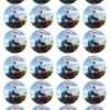 Eetbare cupcakeprint thomas de trein - 24 cupcake rondjes bij cake, bake & love 3