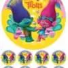 Eetbare taartprint trolls 2 - 18 cm rond + 8 cupcake rondjes bij cake, bake & love 1