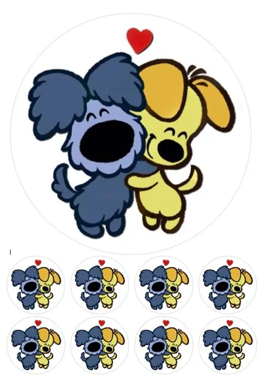 Eetbare taartprint woezel en pip 2 - 18 cm rond + 8 cupcake rondjes bij cake, bake & love 5 Eetbare taartprint woezel en pip 2 - 18 cm rond + 8 cupcake rondjes