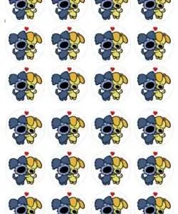 Eetbare Cupcakeprint Woezel en Pip 2 - 24 cupcake rondjes