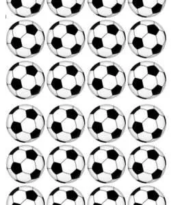 Eetbare Cupcakeprint Voetbal - 24 cupcake rondjes