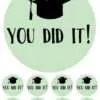 Eetbare taartprint geslaagd - 18 cm rond + 8 cupcake rondjes bij cake, bake & love 3