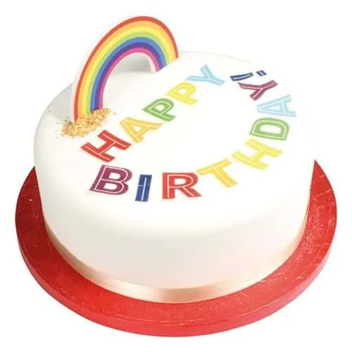 Caketopper regenboog gumpaste - afbeelding 2