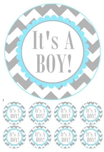 Eetbare taartprint it's a boy - 18 cm rond + 8 cupcake rondjes bij cake, bake & love 5 Eetbare taartprint it's a boy - 18 cm rond + 8 cupcake rondjes