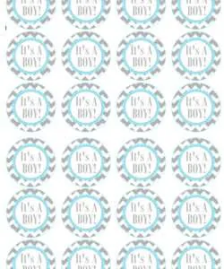 Eetbare Cupcakeprint It's a Boy - 24 cupcake rondjes