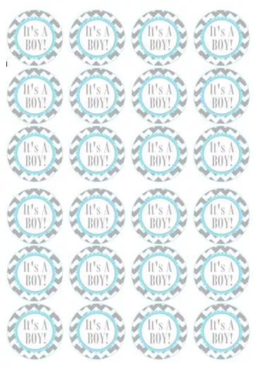 Eetbare cupcakeprint it's a boy - 24 cupcake rondjes bij cake, bake & love 5 Eetbare cupcakeprint it's a boy - 24 cupcake rondjes