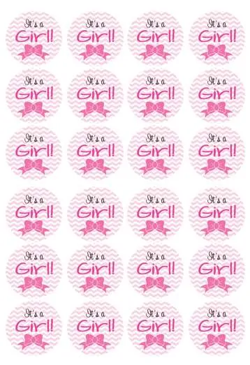Eetbare cupcakeprint it's a girl - 24 cupcake rondjes bij cake, bake & love 5 Eetbare cupcakeprint it's a girl - 24 cupcake rondjes