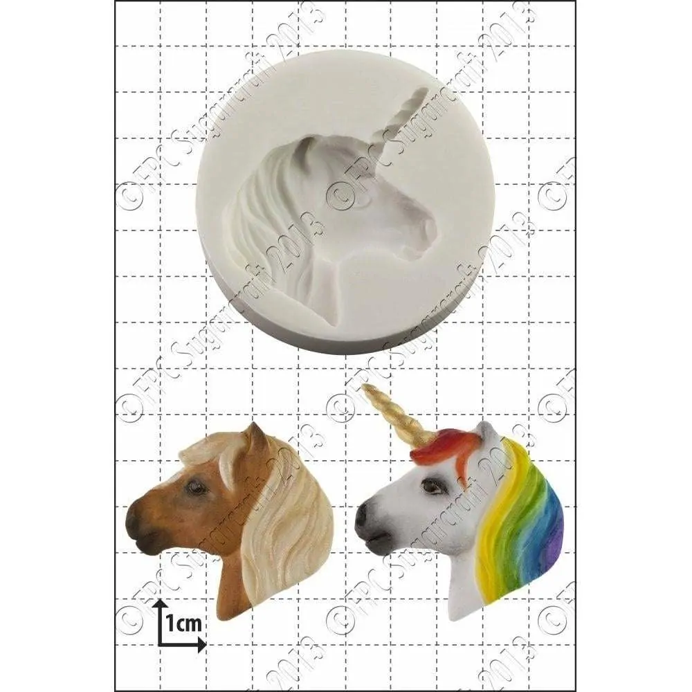 Fpc mould unicorn head bij cake, bake & love 5 Fpc mould unicorn head