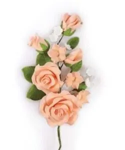 Gumpaste boeket Peach 14,5 cm