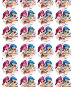 Eetbare Cupcakeprint Shimmer & Shine - 24 cupcake rondjes