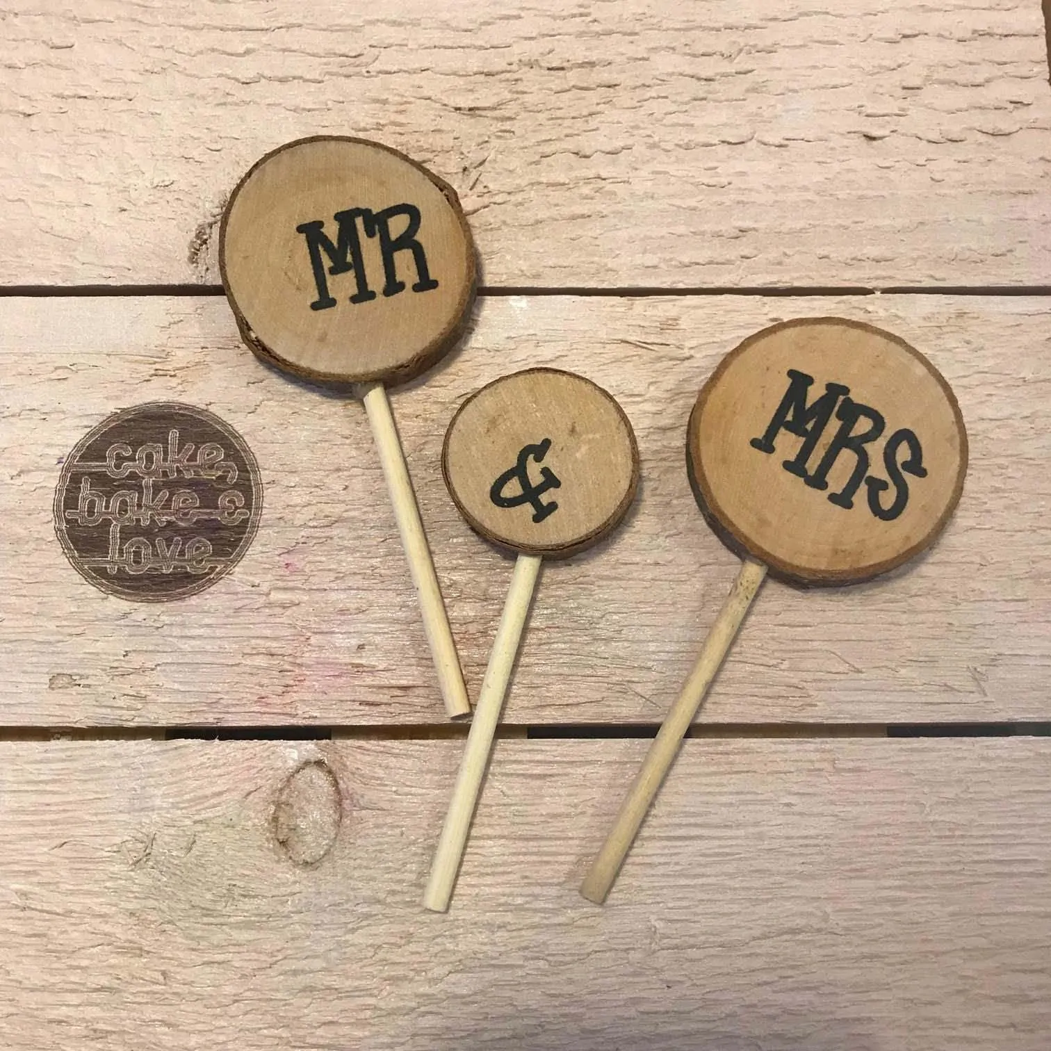Caketopper mr & mrs boomstammetjes bij cake, bake & love 5 Caketopper mr & mrs boomstammetjes