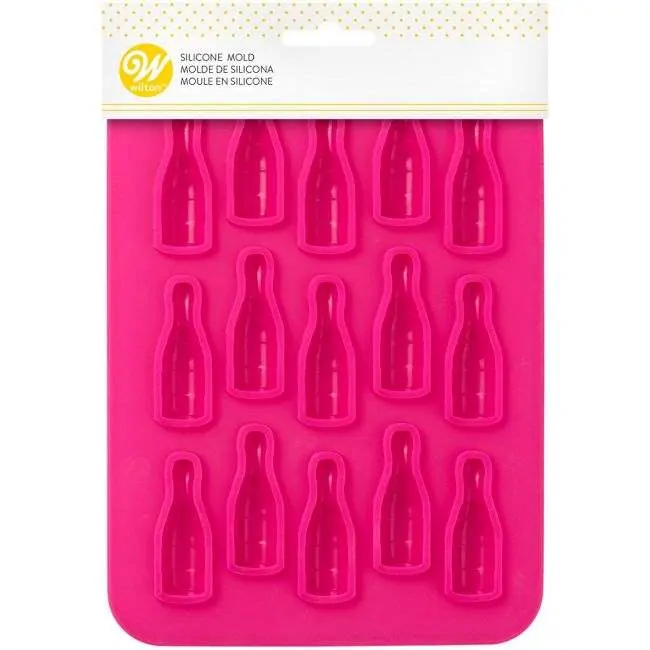 Wilton silicone candy mold -sparkling wine bottle- bij cake, bake & love 5 Wilton silicone candy mold -sparkling wine bottle-