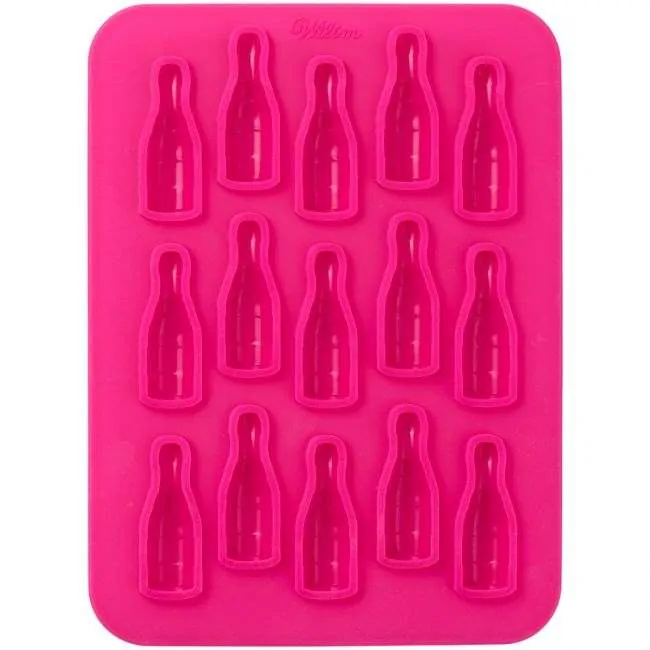 Wilton silicone candy mold -sparkling wine bottle- bij cake, bake & love 6 Wilton silicone candy mold -sparkling wine bottle- - afbeelding 2