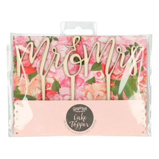 Wooden cake topper mr & mrs - boho bij cake, bake & love 5 Wooden cake topper mr & mrs - boho