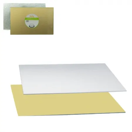 Taartkarton goud/zilver rechthoek 40 x 60 cm bij cake, bake & love 4 Taartkarton goud/zilver rechthoek 35 x 45 cm