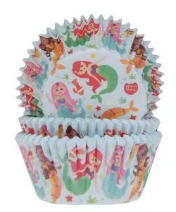 House of Marie Baking Cups Zeemeermin pk/50