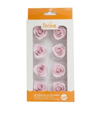 Suikerdecoraties 8 roze rozen 2 cm bij cake, bake & love 5