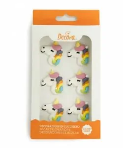 Suikerdecoraties Unicorn 6 stuks