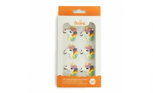 Suikerdecoraties unicorn 6 stuks