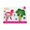 Koekjesuitsteker set flamingo en palmboom bij cake, bake & love 3